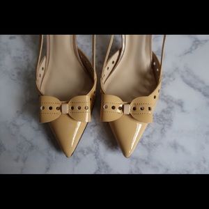 Monet bow slingback kitten heels